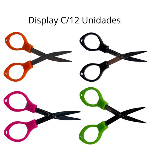 Tesoura Dobravel Guru de Metal Cabo Plástico Multicolor (1) (1)