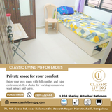 Experience a secure and comfortable stay designed for modern working women.