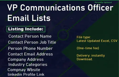 VP Communications Officer Email Lists.webp