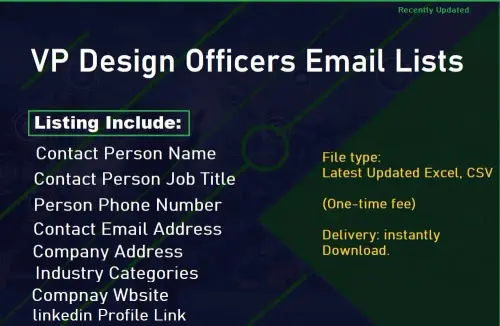VP Design Officers Email Lists.webp