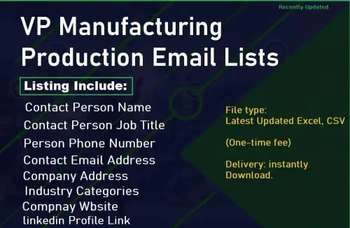 VP Manufacturing Production Email Lists.webp
