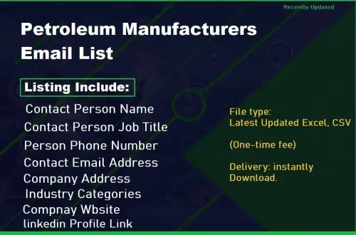 Petroleum Manufacturers Email Lists.webp