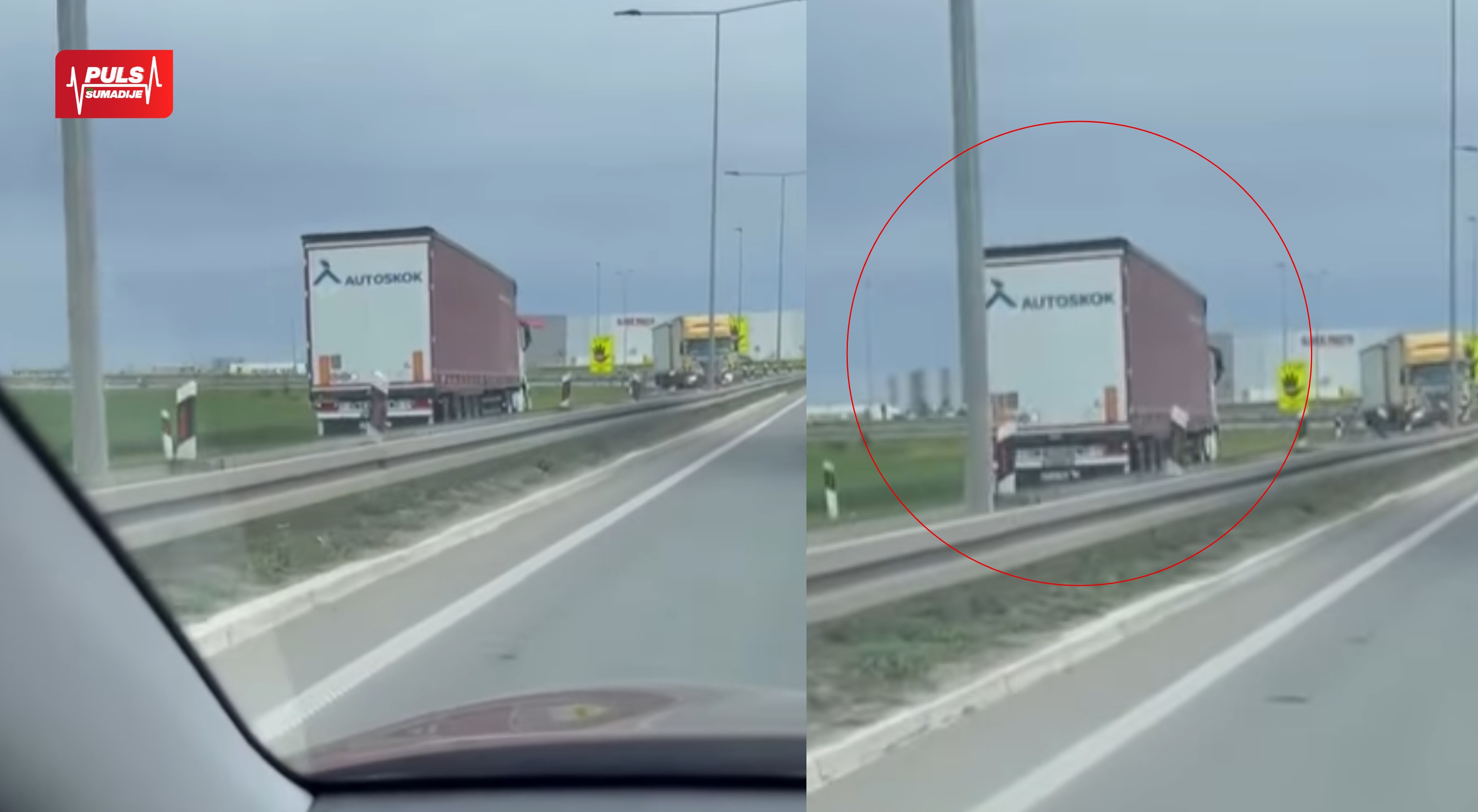 Kamion u kontra smeru na auto-putu kod Dobanovaca, ljudi ne veruju, kako je ovo moguće! (VIDEO)