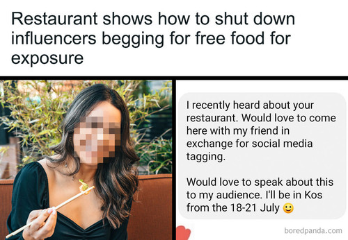 free food exposure instagram influencer exchange greek restaurant.jpg