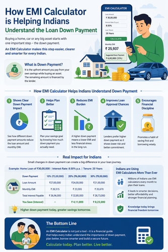 EMI calculator for understanding Loan Down Payment infographic.png