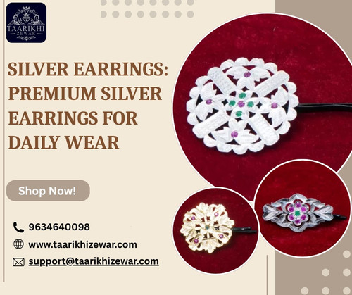 Premium Silver Earrings for Daily Wear by Taarikhi Zewar.jpg
