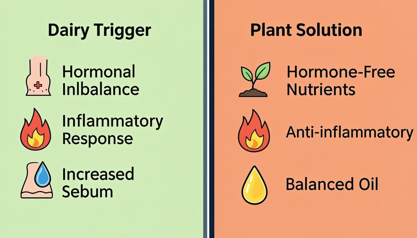 comparison visual: Actionable Dairy Alternatives for Clearer Skin