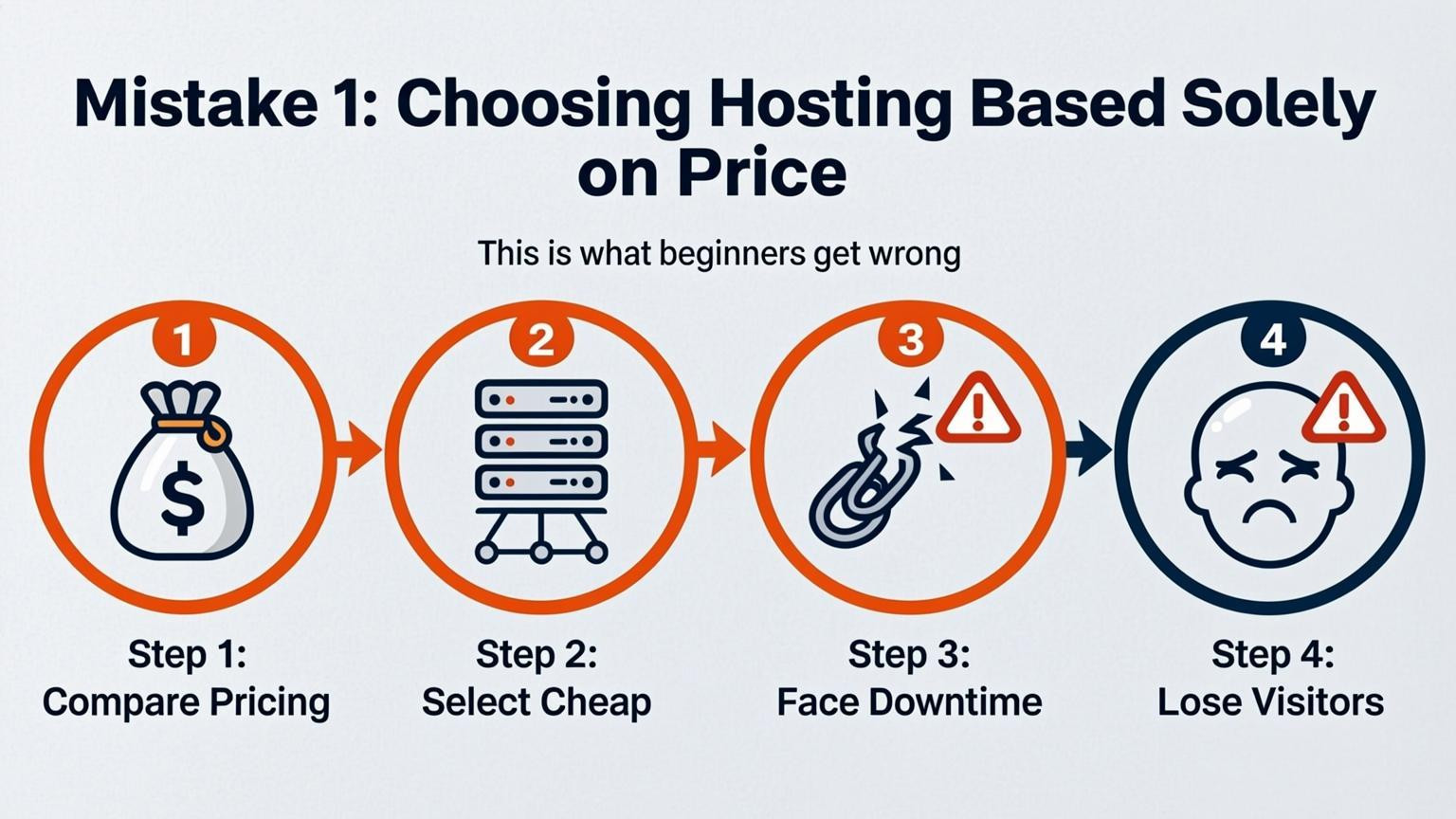tutorial visual: Mistake 1: Choosing Hosting Based Solely on Price