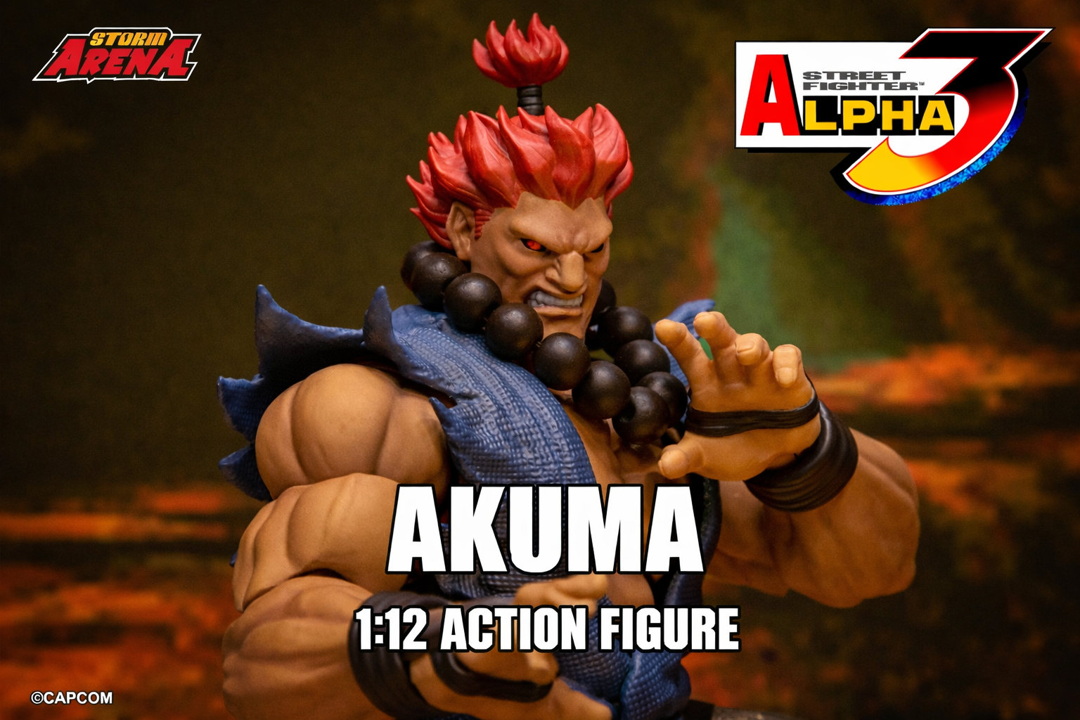 Akuma enters the Storm Arena 1/12 line inspired by Street Fighter Zero 3 Akuma enters the Storm Arena 1/12 line inspired by Street Fighter Zero 3