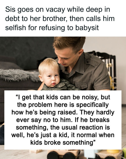 refusing babysit nephew vacation sharing.jpg