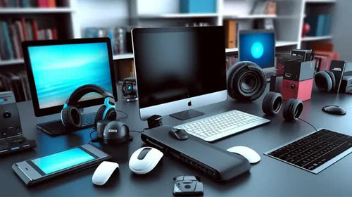 pngtree office essentials and tech gadgets mobile phone laptop printer camera headphones image 37484.jpg