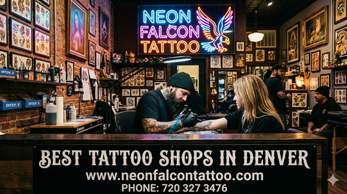 Best Tattoo Shop in  Denver | Neon Falcon Tattoo Studio.png