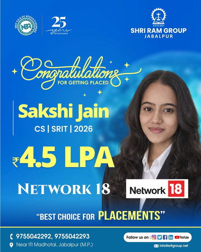 Congratulations to Sakshi Jain for Securing a Placement at Network18 with Rs. 4.5LPA.jpg