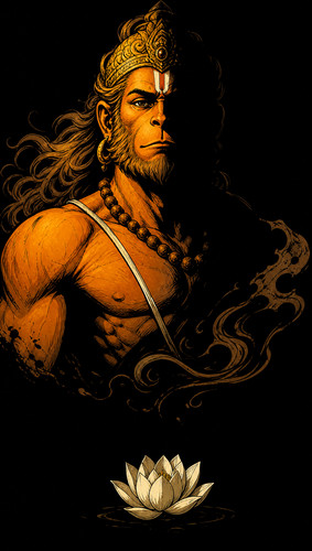 magnific hanuman portrait threequarter view face stern and 51161.jpg