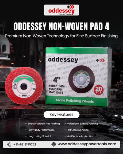 Oddessey Non-Woven Pad 4 Inch Surface Finishing - Oddessey Power Tools.jpg