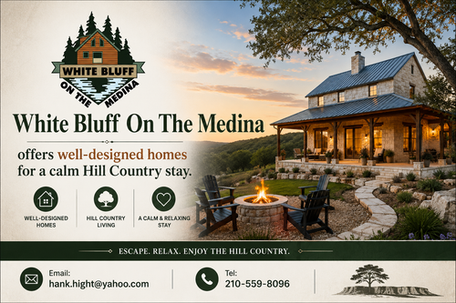 White Bluff On The Medina offers well designed homes for a calm Hill Country stay.png