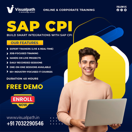 Visualpath hosts the SAP CPI Training In Bangalore via our dedicated online platform. We provide corporate training solutions to help a global audience understand cloud integration. Every lesson in our SAP CPI Training is clear and easy to follow. You will also get a full look at the SAP CPI Course content during the batch. Elevate your professional profile today. Call +91-7032290546.
Visit: https://www.visualpath.in/sap-cpi-training.html 
WhatsApp: https://wa.me/c/917032290546
Visit our Blog: https://visualpathblogs.com/sap-cpi/