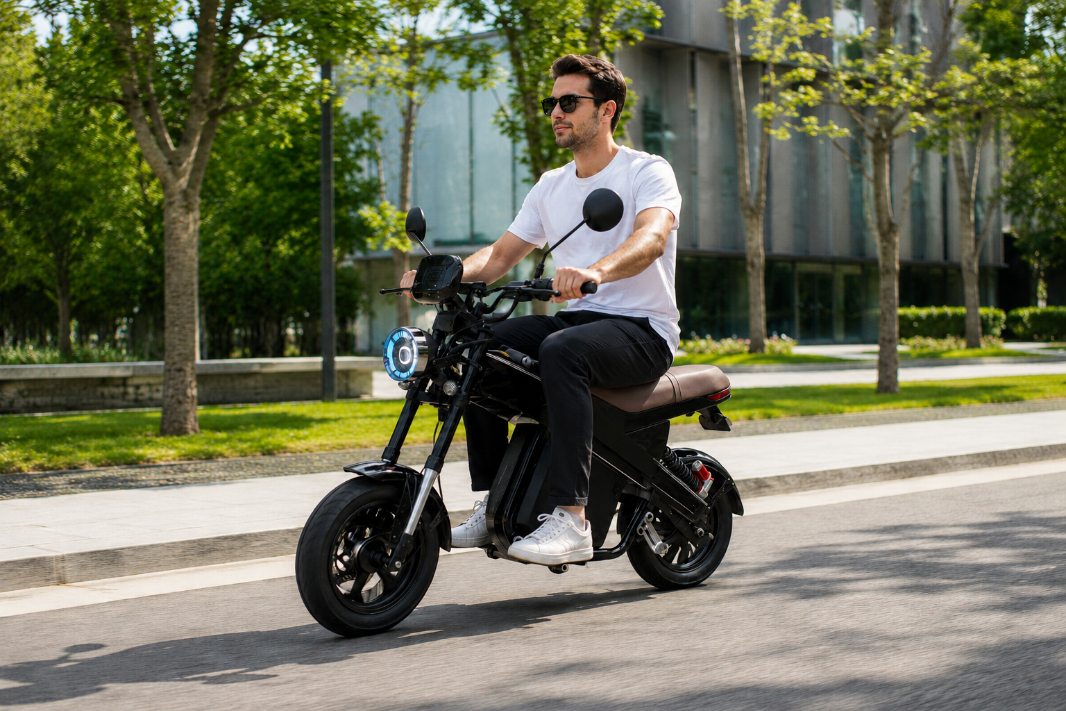 Side profile of the V-Cruiser, designed for long-distance comfort.