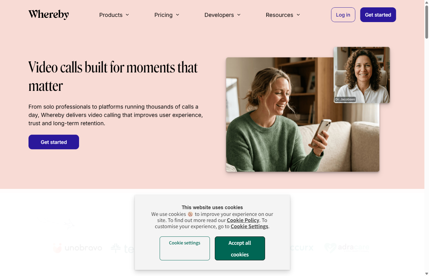 Whereby 메인 화면