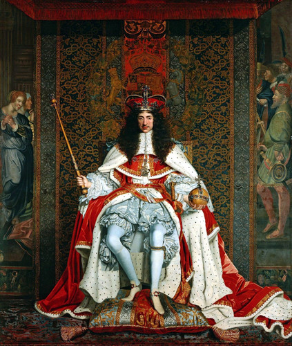 1 Charles II of England in Coronation robesCharles II by John Michael Wright modified.jpg
