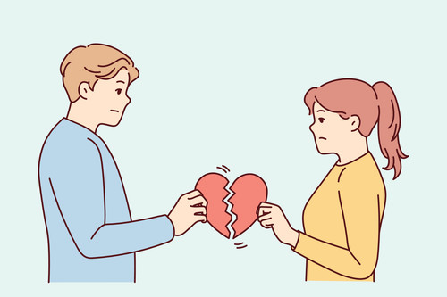 unhappy couple holding broken heart suffer after breakup or split upset man and woman break up relat.jpg