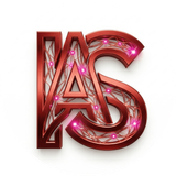 logo inteligencia sevilla IS ia IAS v1 white red XS circular