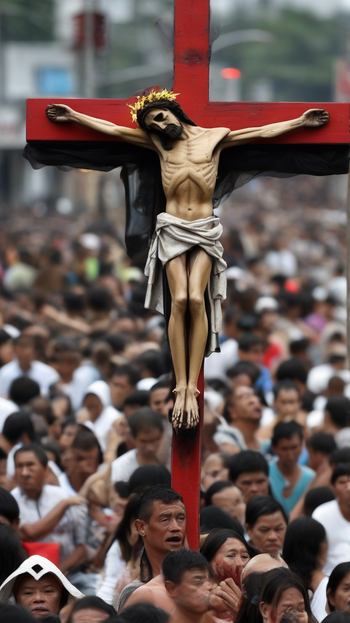 Braving high fuel costs, Filipinos flock to crucifixion spectacle
