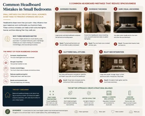 common headboard mistakes small bedrooms