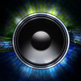 speaker on the green and blue background