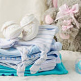 Baby clothes for newborn. In pastel colors