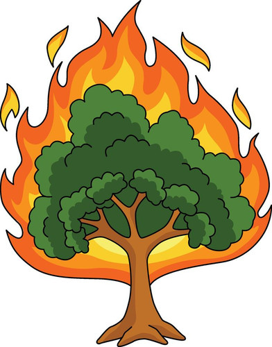 Download Burning Bush Cartoon Colored Clipart Illustration for free.jpg
