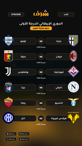 today matches الدوري الإيطالي الدرجة الأولى page 1 of 2.2