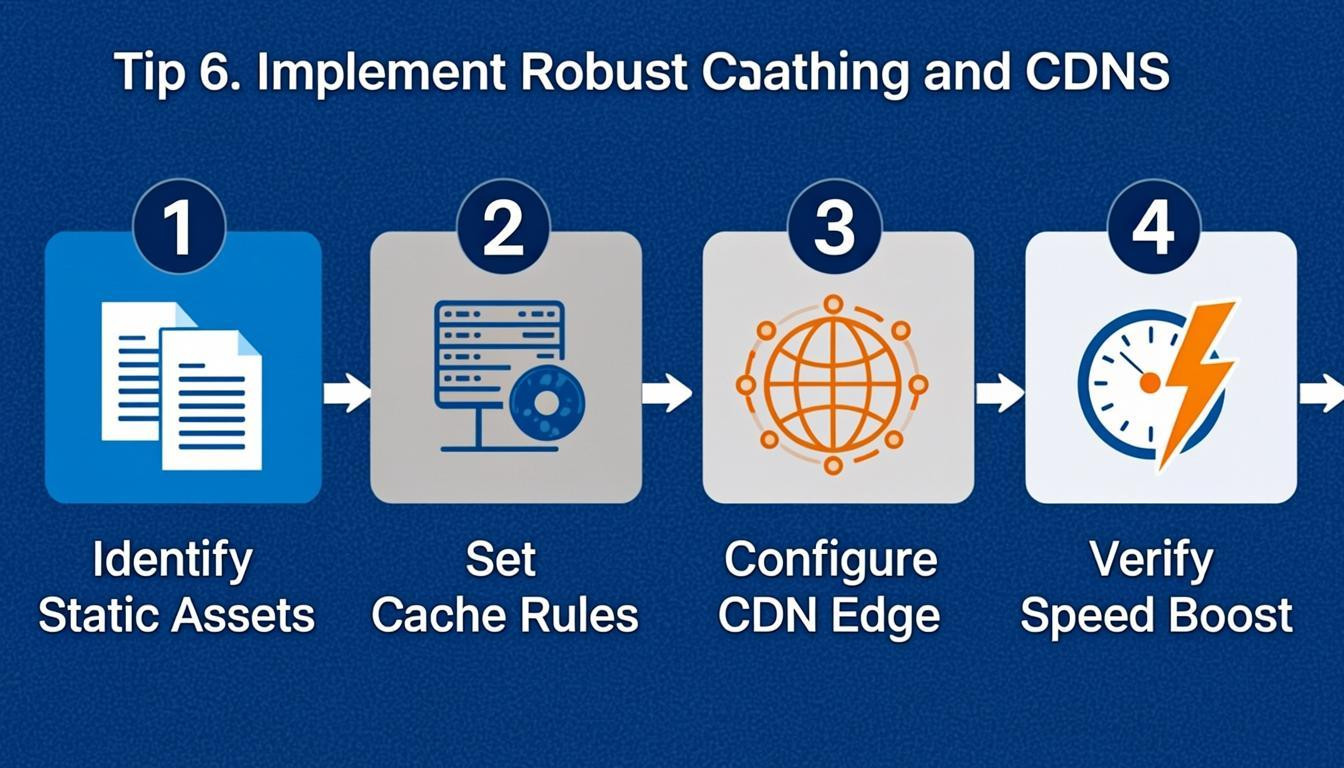 tutorial visual: Tip 6: Implement Robust Caching and CDNs