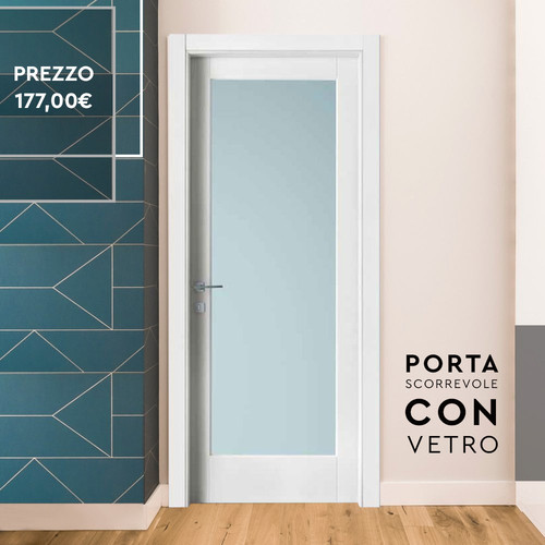 Porta Scorrevole Con Vetro - Disegnarecasa.jpg