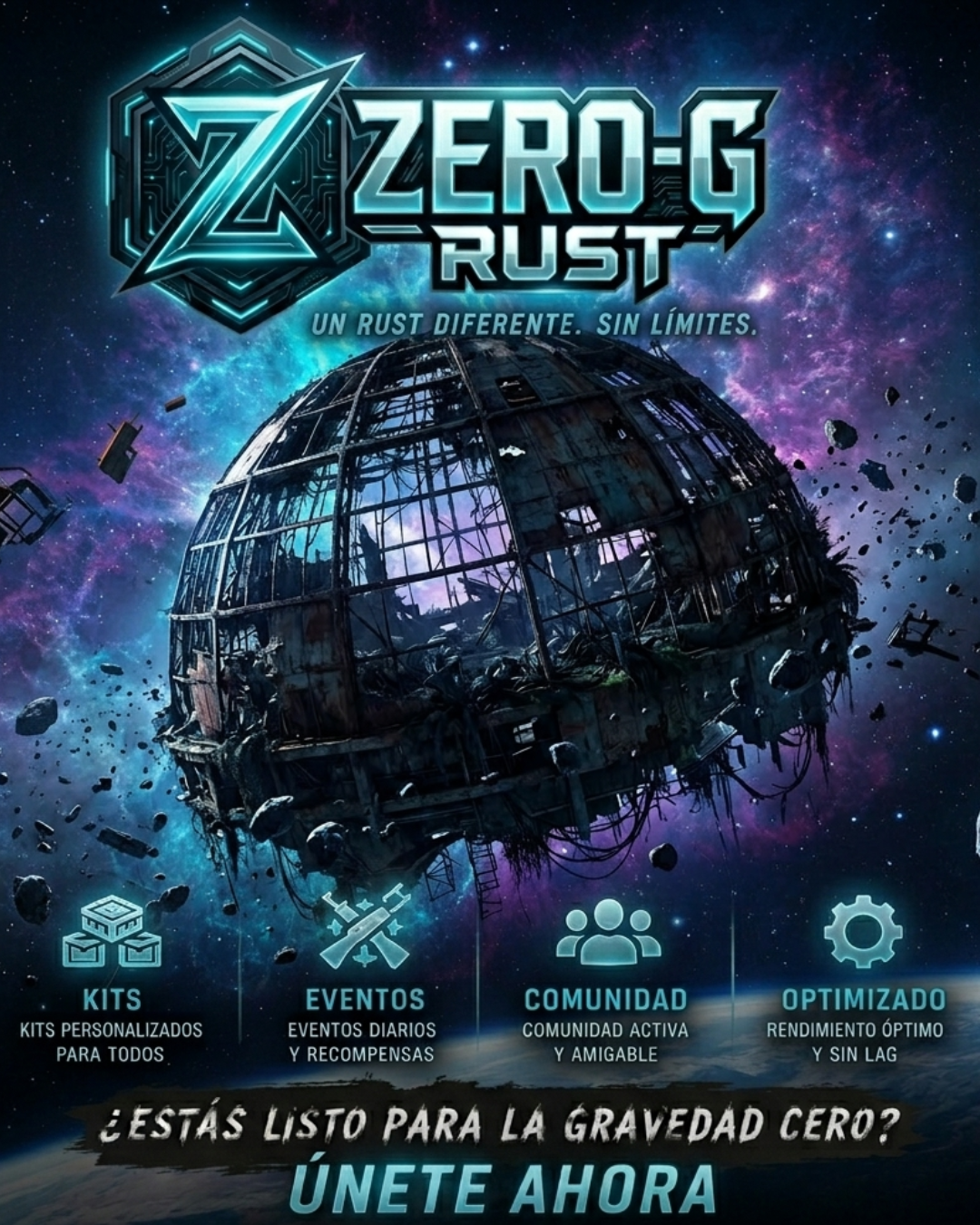 Баннер сервера ZERO-G RUST x2 SHOP & KITS • MONTHLY • TOXIC ZOMBIES
