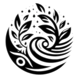 a symmetrical circular with leaves water motifs and abstract eye free vector (1).png