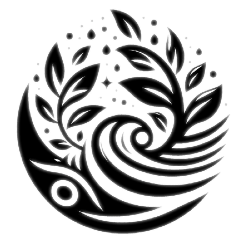 a symmetrical circular with leaves water motifs and abstract eye free vector (2).png
