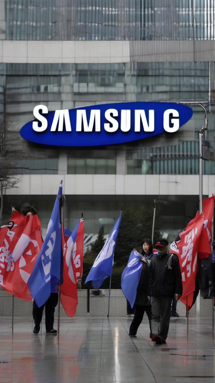Samsung's South Korean union sticks to strike plan after talks offer; shares slide