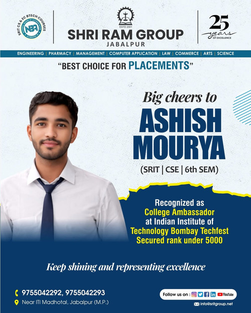 Ashish Mourya Becomes the College Ambassador at the IIT Bombay Techfest-Proud Moment for Our SRIT Ja.jpg