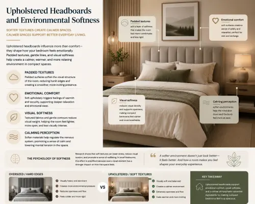 upholstered headboards environmental softness