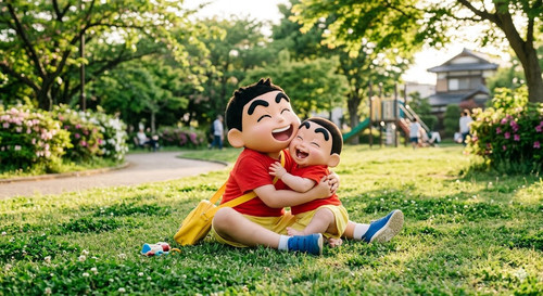 蠟筆小新鍾意小小新, 蠟筆小新真快樂.jpg