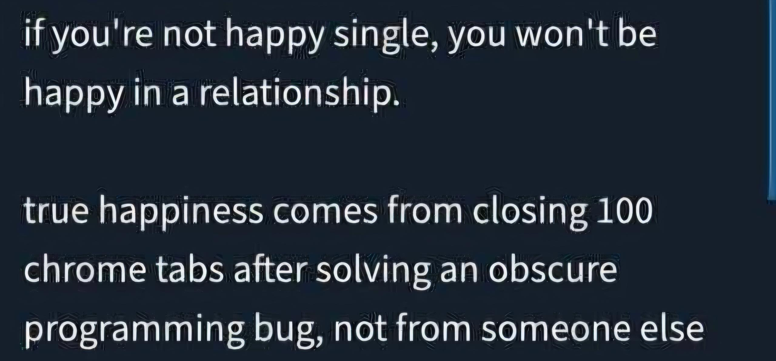 程序员 reaction：happyinarelationship