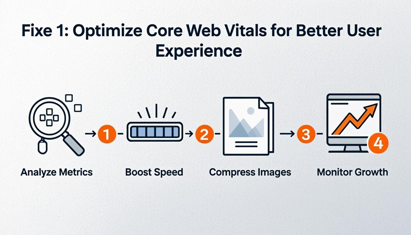 tutorial visual: Fixe 1: Optimize Core Web Vitals for Better User Experience