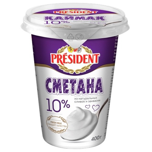 4870207311454 125928 СМЕТАНА FOODMASTER PRESIDENT 10% 400ГР СТАК.png