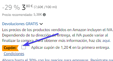 captura de pantalla de ayuda para conseguir la oferta temporal