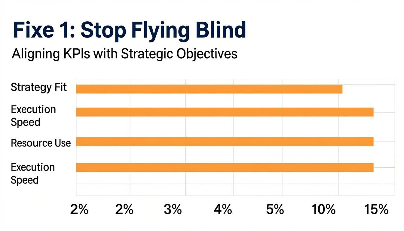 chart visual: Fixe 1: Stop Flying Blind by Aligning KPIs with Strategic Objectives