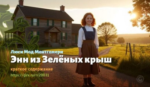 Читать краткий пересказ книги Люси Мод Монтгомери «Аня из Зелёных Мезонинов». Аня из Зелёных Мезонин.jpg