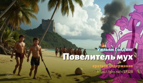 Читать краткий пересказ книги Уильяма Голдинга «Повелитель мух». Повелитель мух, Голдинг, краткое со.jpg