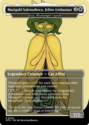 Sisay, Weatherlight Captain (Marigold Solenotheca, Feline Enthusiast).png