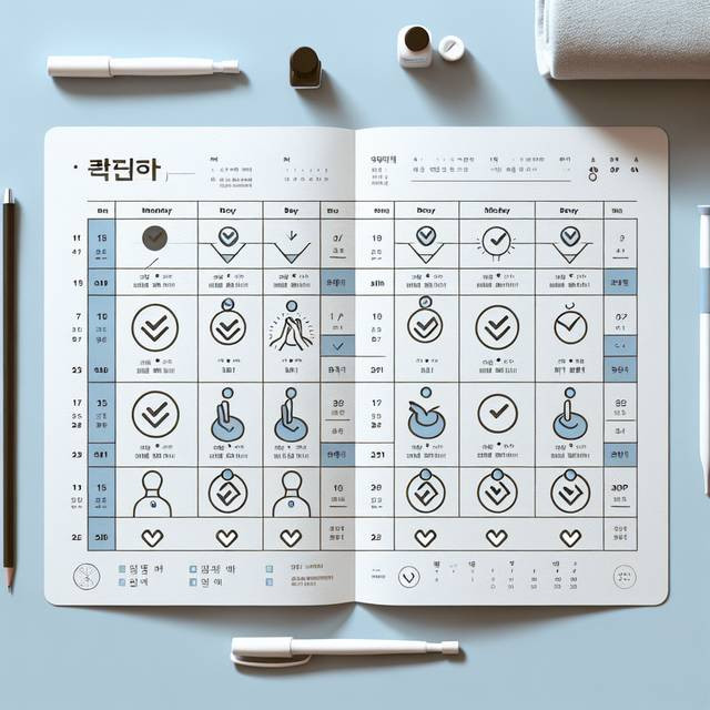 도수치료 2주 15회 일정 달력 이미지